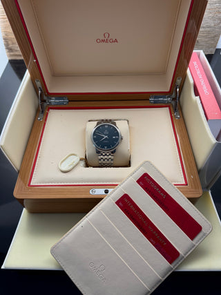 Omega De Ville Prestige Co Axial Blue 39,5MM Automatic - Full Set 2017