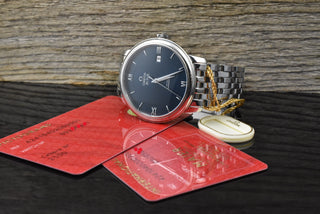 Omega De Ville Prestige Co Axial Blue 39,5MM Automatic - Full Set 2017