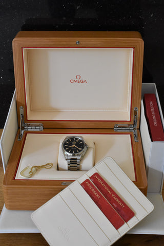 Omega Seamaster Aqua Terra 150M Co Axial 41MM Black Wave Dial & Rosé Gold Hands - Full Set 2020