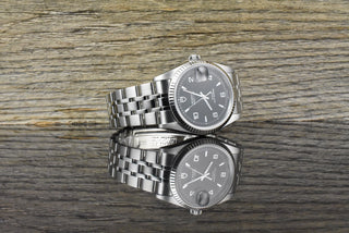 Tudor Prince Date 74034 Stahl & Weißgold Black Arabic Dial - Automatic