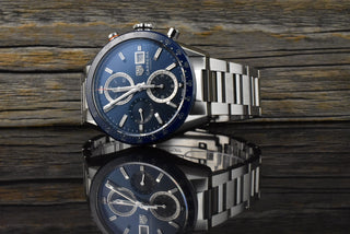 TAG Heuer Carrera Calibre 16 Chronograph Blue Ceramic unpoliert Box & Papiere 2020