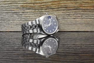Tudor Prince Date 76214 RARE Blue Diamond Dial Automatic Full Set 2016