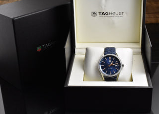 TAG Heuer Carrera Lady Diamond Quarz 39 MM Blue Dial / Diamond Bezel