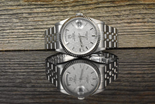 Tudor Prince Date 76214 MINT Silver Linen Dial Automatic Full Set 2018