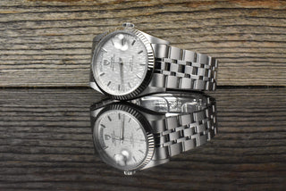 Tudor Prince Date 76214 MINT Silver Linen Dial Automatic Full Set 2018