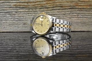 Tudor Prince Date Day 76213 NOS VINTAGE Gold Linen Dial - Full Set 2003