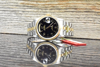 Tudor Prince Date Day 76213 NOS VINTAGE RARE BLACK DIAL - Full Set 2006