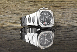 Bell & Ross BR 05 GMT Black Dial unpoliert BR05G-BL-ST/SST Full Set