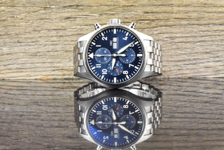 IWC Fliegeruhr Chronograph Le Petit Prince Blue Dial Automatic Full Set 2021