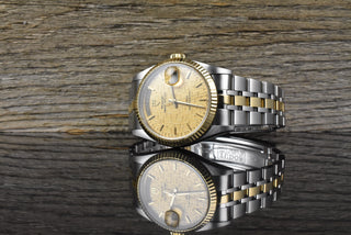 Tudor Prince Date Day 76213 SERVICE 2026 - Gold Linen Dial - Stahl Gold - 36MM