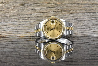 Tudor Prince Date Day 76213 Gold Dial - unpoliert - 36MM - Stahl Gold - Automatik