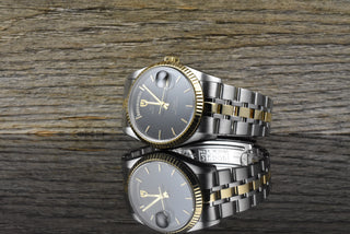 Tudor Prince Date Day 76213 Black Dial - Stahl Gold - 36mm - Automatik