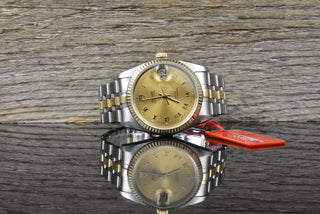 Tudor Prince Date Service 2026 - 74033 Gold Roman Dial - Stahl Gold - Medium