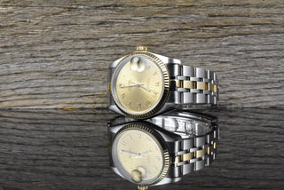 Tudor Prince Date Service 2026 - 74033 Gold Roman Dial - Stahl Gold - Medium