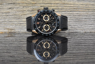 TAG Heuer Carrera Calibre Heuer 02 Roségold / Ceramica Skeleton 45MM Chronograph 2021 Full Set