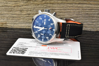 IWC Fliegeruhr Chronograph / Pilot Chronograph 41MM Blue Automatik Full Set 2021