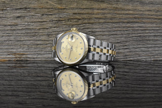 Tudor Prince Date Day 76213 Golden Diamond Dial Automatik B&P 2010