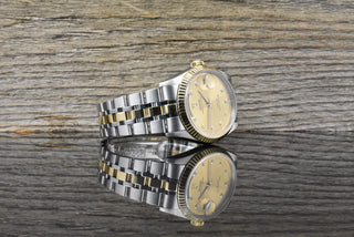 Tudor Prince Date Day 76213 Golden Diamond Dial Automatik B&P 2010