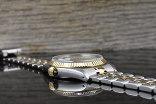 Tudor Prince Date Day 76213 Silver Linen Diamond Dial Automatik