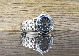 Omega Seamaster Diver 300M Quarz Mid Size 36MM Blue Wave Dial Vintage