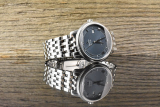 Omega De Ville Prestige Co-Axial 40MM Vintage Blue Automatik B&P