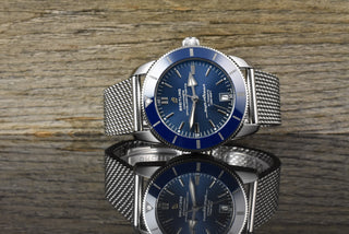 Breitling Superocean Heritage II 42 Blue Ceramic - Automatik - Stahl Armband