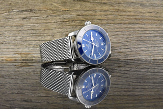 Breitling Superocean Heritage II 42 Blue Ceramic - Automatik - Stahl Armband