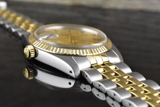 Tudor Prince Oysterdate 75203 by Rolex Automatic Gold Linen Dial Tritium 1983