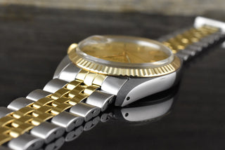 Tudor Prince Oysterdate 75203 by Rolex Automatic Gold Linen Dial Tritium 1983