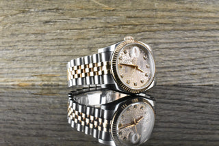 Rolex Datejust 36 Stahl & Roségold - Pink Computer Diamond Dial - B&P 2013