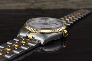 Tudor Prince Date Day 76213 Very Rare White Dial Automatik - Full Set