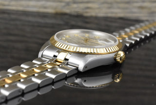 Tudor Prince Date 74033 NOS / UNGETRAGEN Silver Linen Diamond Dial - 2001