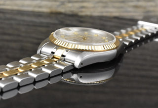 Tudor Prince Date 74033 NOS / UNGETRAGEN Silver Linen Diamond Dial - 2001