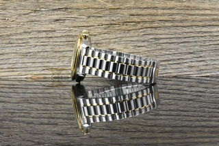 Omega Speedmaster Date 39 Automatik TIP TOP VINTAGE Stahl / Gold langes Armband