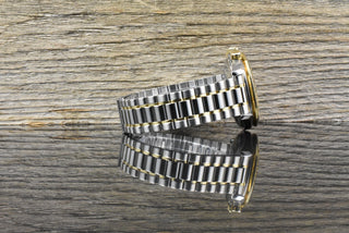 Omega Speedmaster Date 39 Automatik TIP TOP VINTAGE Stahl / Gold langes Armband