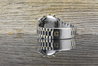 Omega Speedmaster Date 39 Automatik TIP TOP VINTAGE Stahl / Gold langes Armband