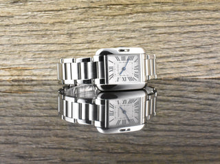 Cartier Tank Anglaise 3485 Quarz Steel Ladies Watch
