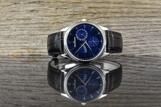 Jaeger-LeCoultre Master Ultra Thin Réserve de Marche Q1378480 Blue Dial B&P 2017