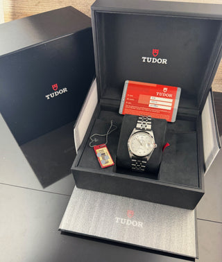 Tudor Prince Date 76214 Stahl / Weißgold top Bezel - Full Set