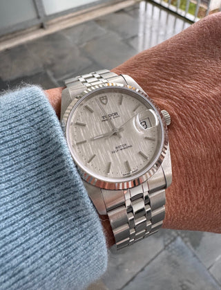 Tudor Prince Date 76214 Stahl / Weißgold top Bezel - Full Set