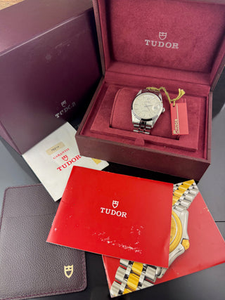 Tudor Prince Date 76214 Stahl / Weißgold top Bezel - Full Set