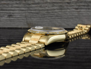 Rolex Day-Date 36 Army Base / Bark / Borke / Diamond Bezel / String Diamond Dial Box & Zertifikat - Service 2025