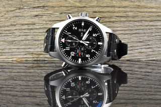 IWC Fliegeruhr Doppelchronograph Double Chronograph IW377801 unpoliert - Black Dial - B&P 2012