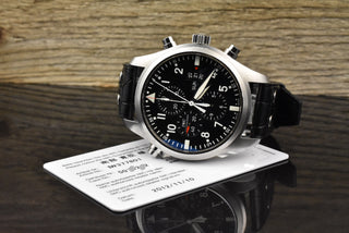 IWC Fliegeruhr Doppelchronograph Double Chronograph IW377801 unpoliert - Black Dial - B&P 2012