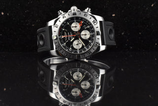 Breitling Chronomat 44 GMT Automatik AB0420B9 Rubber AB0420 Black Panda Dial Full Set 2017