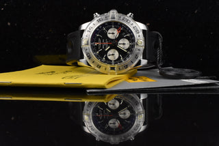 Breitling Chronomat 44 GMT Automatik AB0420B9 Rubber AB0420 Black Panda Dial Full Set 2017