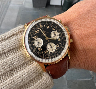Breitling Navitimer Cosmonaute 809 Gold Plated - Authentic Vintage Handaufzug