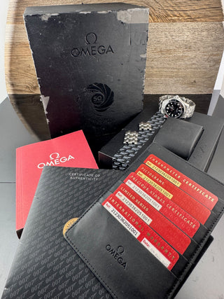 Omega Seamaster Diver 300 M Co Axial James Bond 50th Anniversary 212.30.36.20.51.001 Full Set