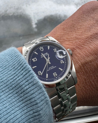 Tudor Prince Date 74000N NOS / UNGETRAGEN Blue Dial - Full Set 2007