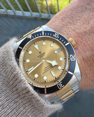 Tudor Black Bay S&G Heritage S&G 79733N-0004 Champagne Sunray-Dial unpoliert B&P 2021